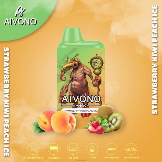 fresa kiwi melocotón hielo Aivono AIM MAGIC cigarrillo de caja de 5800 bocas TRF496 | Aivono México